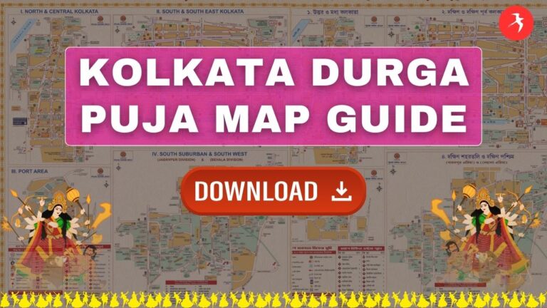 Kolkata Durga Puja 2024 Guide Map (English & Bengali)